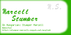 marcell stumper business card